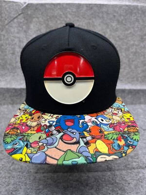 Gorra Pokémon Gorra Snap Back Juvenil Negra Talla Única Acrílico Mezcla Lana Pokéball Foto 1 de 4