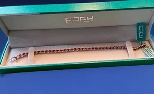 NEW! EFFY RUBY & DIAMOND TENNIS BRACELET / Retail $ 1,275/AMAZING AUCTION! - Picture 1 of 8