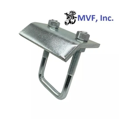 PHOENIX SUPPORT SYSTEMS 13/16" & 1-5/8" Strut to Beam Clamp Square U-Bolt Electro-Galvanized BC600000EG
