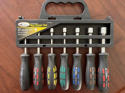 K TOOL 7 PC FRACTIONAL NUT DRIVER SET KTI-14400 - Image 1 of 2