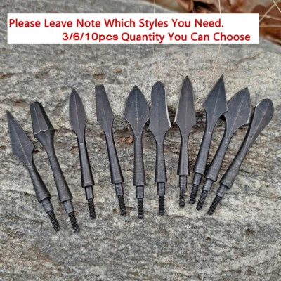 Archery Retro Arrowheads Traditional Broadheads Screw Tips Bow Hunting Shooting - Image 1 of 4