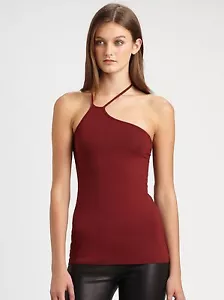 Helmut Lang Asymmetrical Layering Tank Top Fever Red L NWOT - Picture 1 of 4