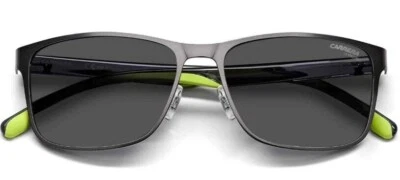 CARRERA 2037T/s R80 Mt Dk Ruthenium Gray Lens St/St 55mm Unisex Sunglasses NWT - Image 1 of 4