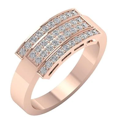 SI1 G 0.55Ct Round Diamond Men's Engagement Ring 8.15MM Prong Set 14K Solid Gold - Image 1 of 4