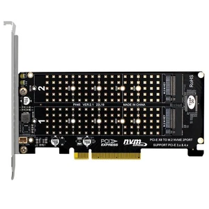  Tarjeta PCI-E X8 Tarjeta de Disco NVME M.2 M LLAVE SSD Adaptador de Expansión Z1A5 - Imagen 1 de 10