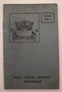 HMS Royal Arthur handbook Form RA6 dated 1940s - Picture 1 of 4
