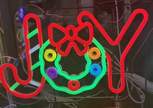 Freude Weihnachten Leuchtreklame für Wanddeko Deko LED Schild - Bild 1 von 2