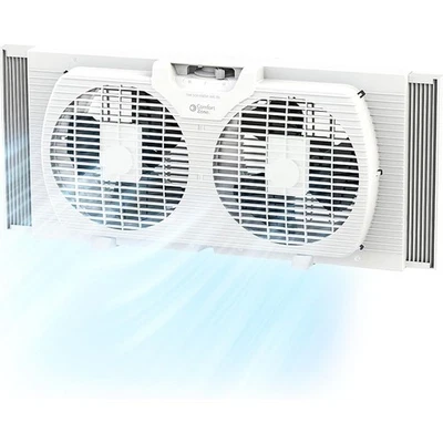 Ventilador de janela reversível de velocidade dupla expansores de bloqueio automático portátil fácil de limpar novo - Imagem 1 de 4