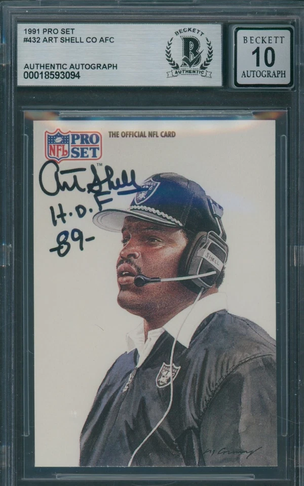 1991 Pro Set #432 Art Shell Beckett Authentic Signed Auto 10 *3094 - Image 1 of 1