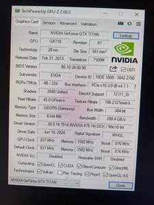 NVIDIA GeForce GTX TITAN 6GB GDDR5 SDRAM PCI Express 3.0 Video Card - Picture 1 of 6