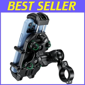 Secure Motorcycle Phone Mount with Vibration Dampener, Fits 5.4-7.2'' Phones - Picture 1 of 11