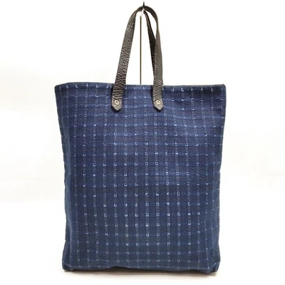 NO TARIFF Hermes Tote Bag Navy Blue Canvas 3979591 - Image 1 of 4