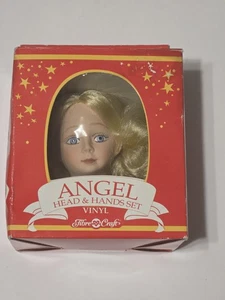 Vintage Fibre Craft Vinyl Engelskopf Hände Set 3138-01 blonde blaue Augen - Bild 1 von 6
