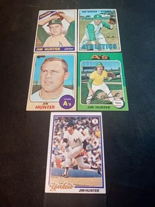 TOPPS CATFISH HUNTER BASEBALL LOT 1966 1967 EX 1968 1975 1978 EX/NM - Picture 1 of 11