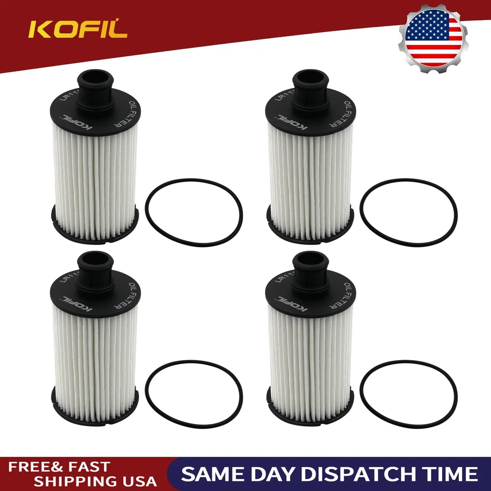 4X New Engine Oil Filter For Jaguar Land Rover LR4 5.0L LR011279 - Image 1 of 4