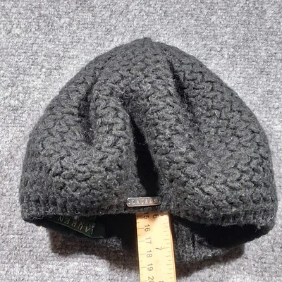 Lauren Ralph Lauren Negro Tejido Slouchy Gorro Sombrero Lana Alpaca Mohair Mezcla OS Foto 1 de 4