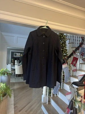 Ann Taylor Petite Wool Blend Cape Jacket Button Womens Draped Sleeves  $239 SP - Image 1 of 4