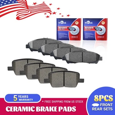 Front And Rear Ceramic Brake Pads For Buick Enclave Cadillac XT5 GMC Acadia Foto 1 de 4
