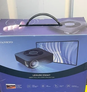 VANKYO Leisure E30WT 1080P Full HD Video Projector With Screen And Remote Bundle - Picture 1 of 1