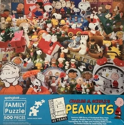 Charles M Schulz Peanuts 45th Anniversary 500 Pieces Puzzle Springbok New/Sealed - Image 1 of 2