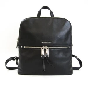 Mochila de cuero MICHAEL KORS negra pequeña con bolsa antipolvo original - Imagen 1 de 8