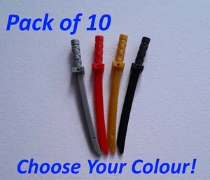 Lego Minifig Weapon Sword Shamshir / Katana x10 Choose Your Colour! - Picture 1 of 4