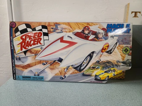 1999 Speed Racer MACH 5 CAR PLAYSET Spridle Chim Chim Vintage ReSaurus Opened Cover