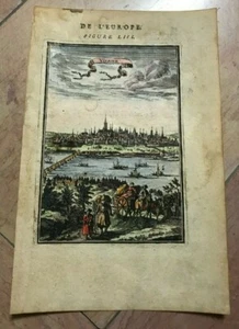 WIEN AUSTRIA 1683 ALAIN MANESSON MALLET ANTIKE ANSICHT IN FARBEN 17. JAHRHUNDERT - Bild 1 von 4