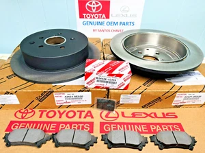 2010-2015 Lexus RX350 RX450h X2 Rear Rotor & Brake Pads Kit GENUINE OEM PART - Picture 1 of 8