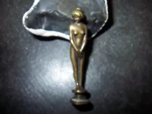 Adel-Wappen-Siegel-dekorative-nackte-schöne-Frau"-Akt-Skulptur-Bronze-1900-1950 - Bild 1 von 8