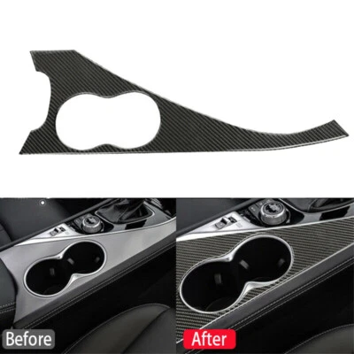 For Infiniti Q50 14-19 Water Cup Holder Panel Trim Cover Car Decor Carbon Fiber - Изображение 1 из 4