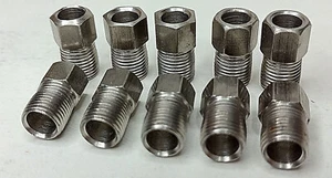 Edelstahl Schlauchmuttern M8x0,75 für Shimano XTR XT SLX Deore Sram Level Code Tektro - Bild 1 von 1