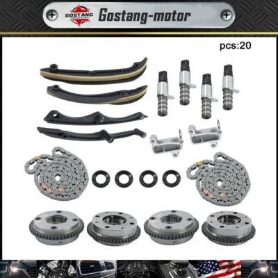 1Pcs Chains, Guides, Tensioners, Solenoids, PHASERS KIT Fit For 17-23 Ford F-150 - Image 1 of 4