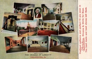 Philadelphia Pennsylvania Cradle of Liberty Puritan Ad Vintage Postcard - Picture 1 of 2