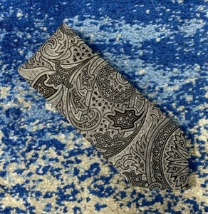 Jos. A Bank Signature Collection Black Gray Silver Paisley Silk Necktie Italy - Picture 1 of 4