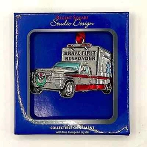 Regent Square Brave First Responder EMS Ambulance Christmas Tree Ornament NEW - Picture 1 of 7