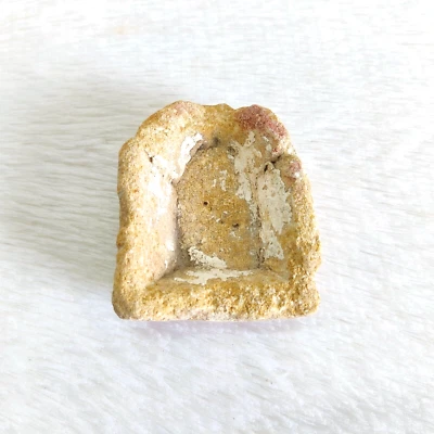 Vintage Primitive Handmade Yellow Stone Oil Lamp Decorative Collectible STO161 - Image 1 of 4