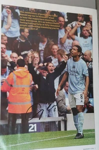 GEOVANNI SIGNED A4 MAGAZINE PAGE MANCHESTER CITY 100% AUTHENTIC & COA - Picture 1 of 2