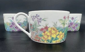 Nikko Fine China Tea Cup Secret Garden 6 Oz White Floral - Picture 1 of 9
