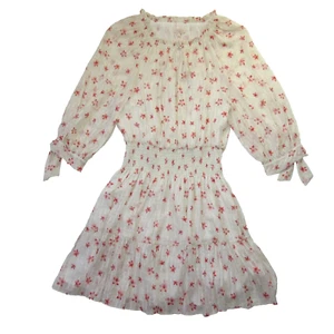 NWT Rebecca Taylor Maui Clip in Snow Combo Silk Blend Floral Dress XL $495 - Picture 1 of 7