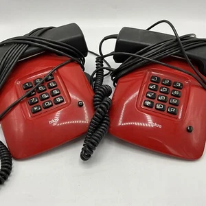 2 Vintage ISKRA ETA PHONES Awesome Design from 80s Yugoslavia MOMA Telephones - Picture 1 of 6