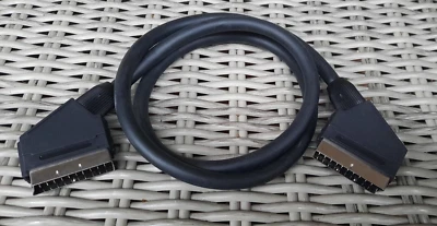 SCART Kabel Scartkabel Stecker-Stecker 1,0 Mtr. in schwarz 21-polig - Bild 1 von 2