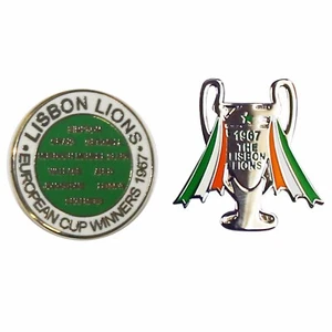 Nuevo Juego de Insignias de Campeones de Europa Celta 1967, Juego de Insignias de Prendedor de Leones Celta de Lisboa - Imagen 1 de 3