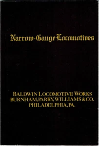 1973 BALDWIN NARROW-GAUGE LOCOMOTIVES - AN HISTORIC REPRINT - EXC TO NEAR MINT - Picture 1 of 1