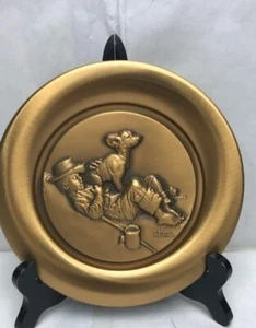 Placa 3D Norman Rockwell bronce edición limitada de colección - Imagen 1 de 6