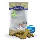 50 Kauknochen 7 cm Rinderhaut ca. 25 g Hundefutter Snack Lyra Pet® + Tennis Ball