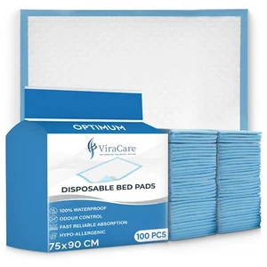 100 x Premium Incontinence Bed Pads | Disposable Bed Pads | Size 75x90cm | - Picture 1 of 7