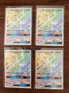 x4 Pokemon White Kyurem GX - 74/70 - Secret Rare Full Art Dragon Majesty Pokemon - Picture 1 of 2