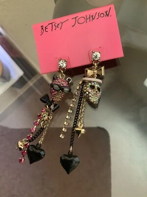 Pendientes de ángel diablo Betsey Johnson extremadamente raros - 6 Foto 1 de 4