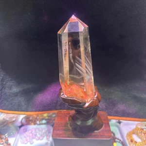 2.2LB Natural Red Ghost Crystal Quartz Obelisk Energy Specimen reiki Decor - Picture 1 of 24